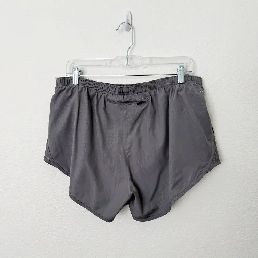 [Nike] Gray Pull-On Dri-Fit Built-in-Brief Tempo Running Shorts NWT Size Large L